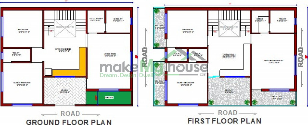Buy 40x30 House Plan 40 by 30 Elevation Design Plot
