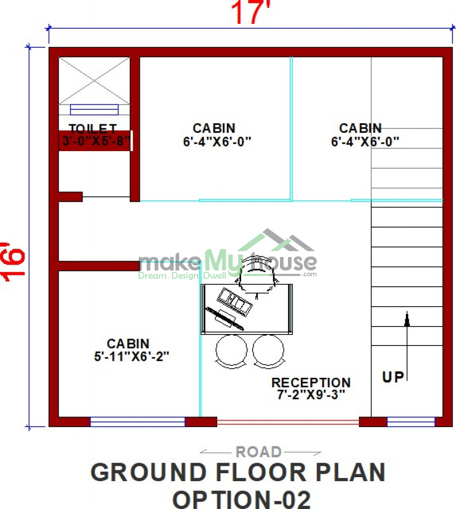 Buy 17x16 House Plan 17 By 16 Elevation Design Plot Area Naksha