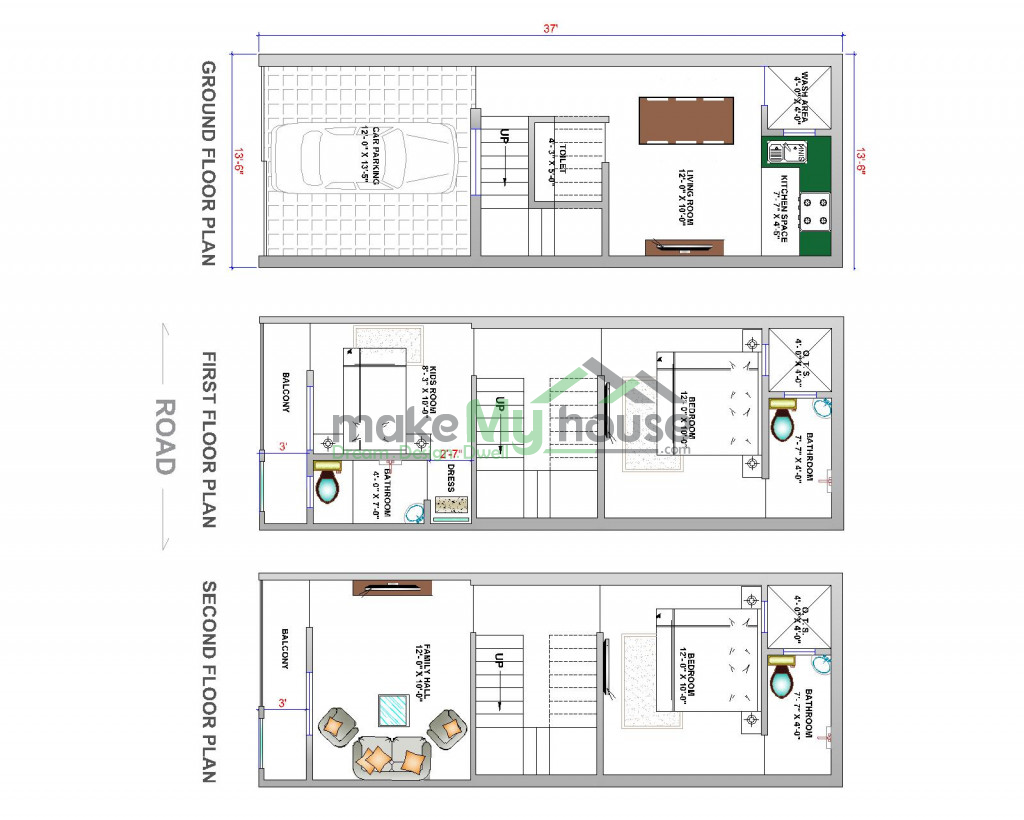 Naksha 13 50 House Plan 3d