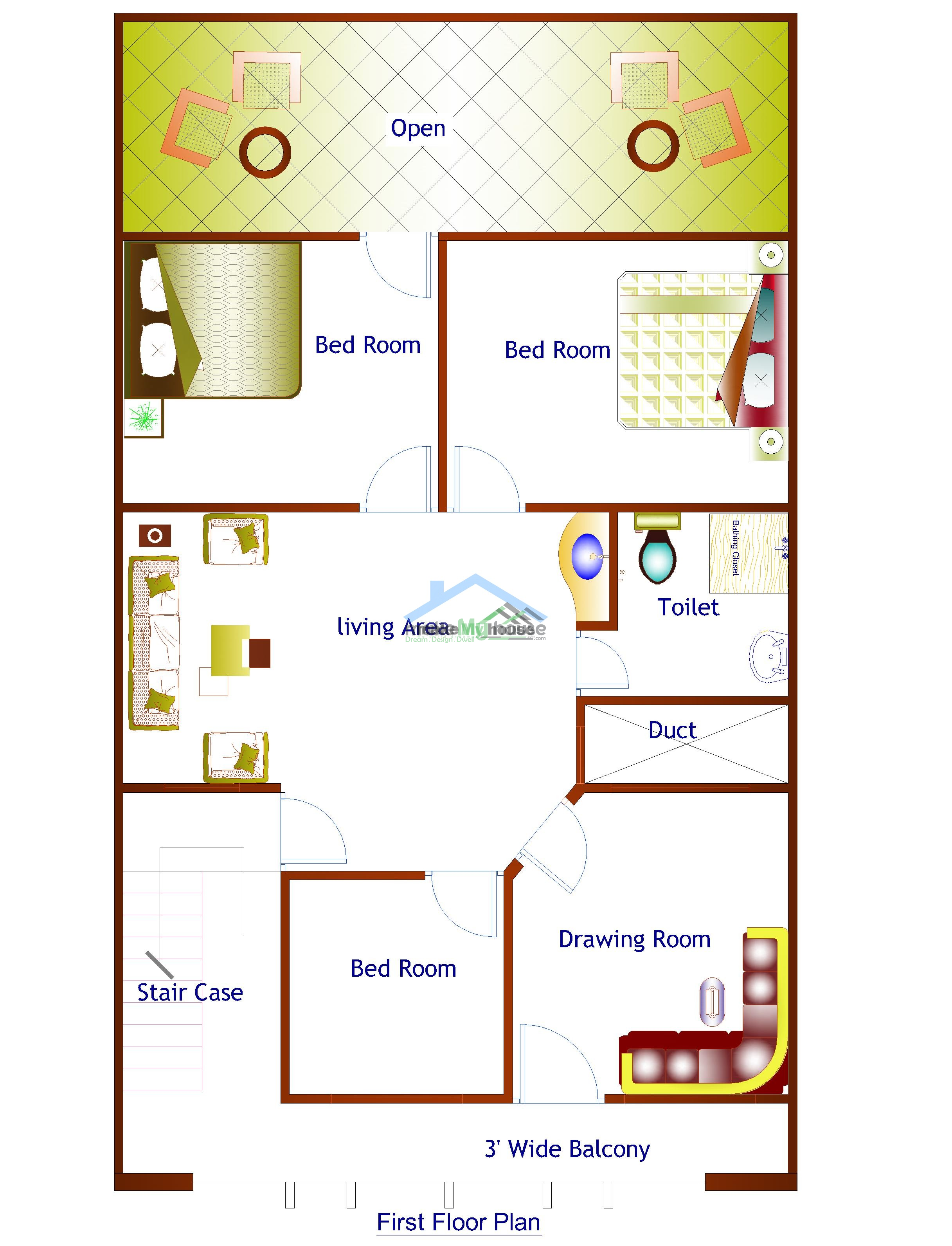 1300 sq ft indian house plans