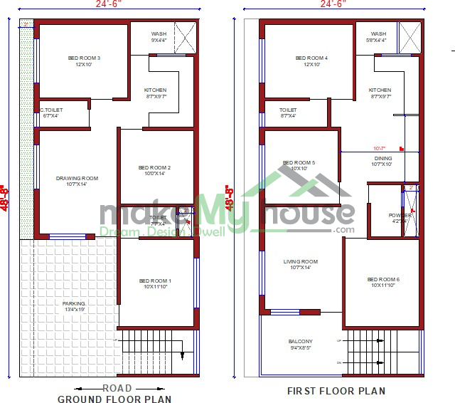 House Plan For 23 Feet By 45 Plot