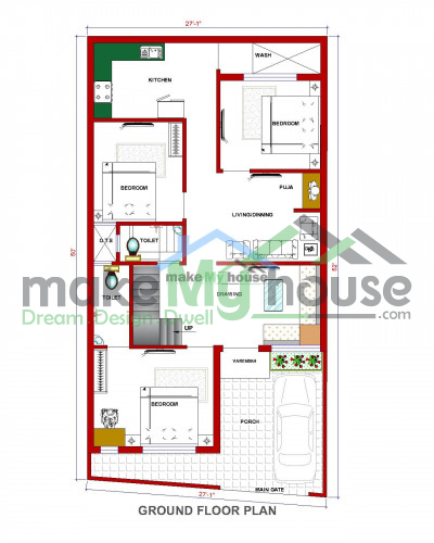 Bedroom Y House Plan Floor