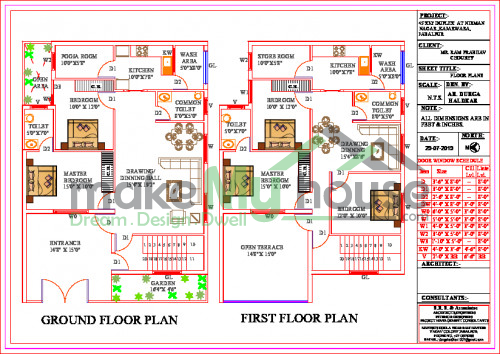 Buy 32x45 House Plan | 32 by 45 Elevation Design | Plot Area Naksha