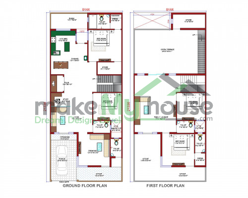 Buy 30x70 House Plan 