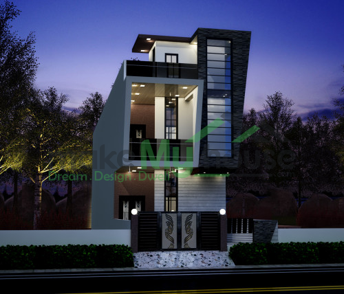 Buy 17x56 House Plan 17 By 56 Elevation Design 952sqrft Home Naksha