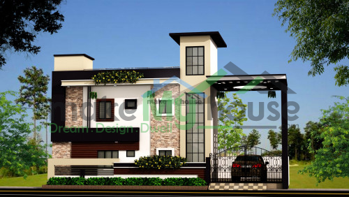 Buy 45x45 House Plan | 45 by 45 Elevation Design | Plot Area Naksha