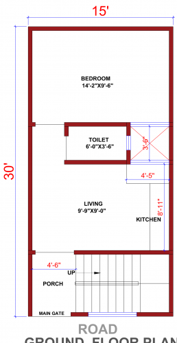 15x30 Floor Plan