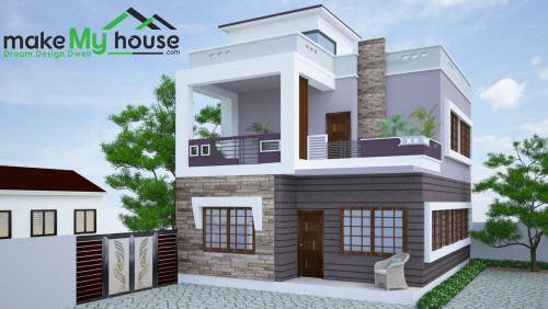 Duplex 3D House Design