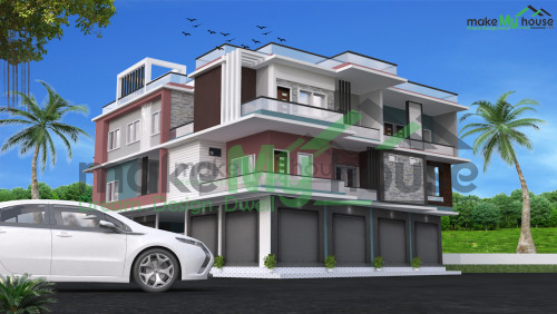 Triplex 3d Elevation Design