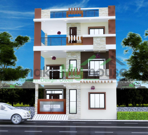 Triplex 3d Elevation Design