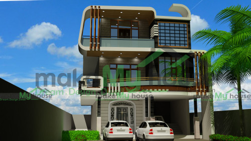 Triplex 3d Elevation Design