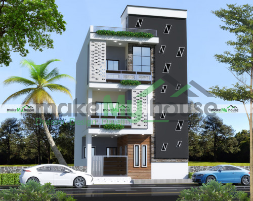 Triplex Elevation 3d Design 