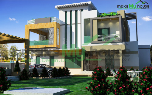 40 Feet Wide Modern House Elevation Design Service at Rs 7/square feet in  Chittorgarh
