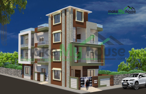 Triplex 3d Elevation 