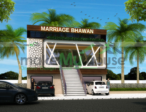 Marriage Hall 3d Elevation 