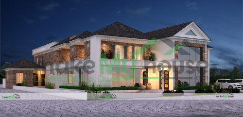 2 Story  Elevation Design Night View