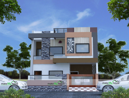 modern house plan elevation