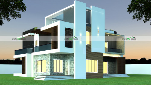 Duplex 3D House Design