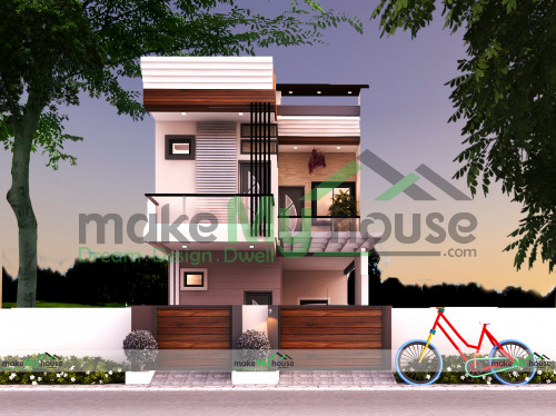 Duplex 3D Front Elevation