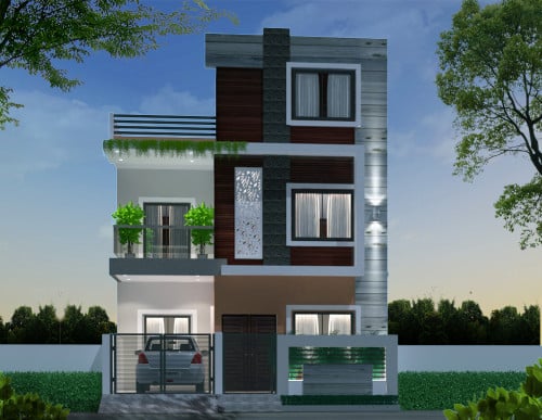 Duplex Exterior house design