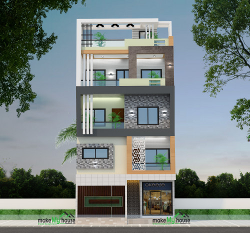 4 Floor Building Front Elevation | Viewfloor.co