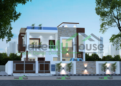 45*90 House plan, 4050 SqFt Floor Plan duplex Home Design- 4388