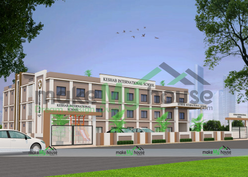 School 3D Elevation