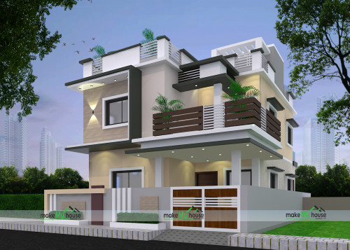 1696Sqft 3D House Design