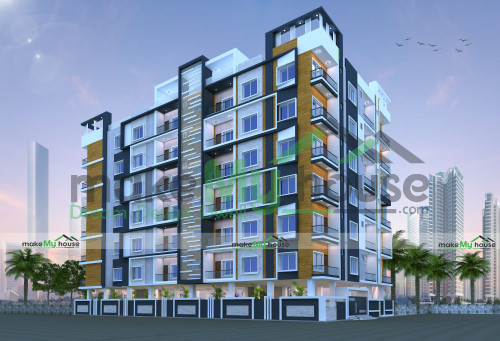 Multistorey Apartment 3d Elevation 