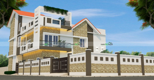 residential house front view