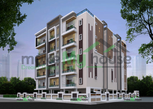 Multistory Apartment 3d Elevation