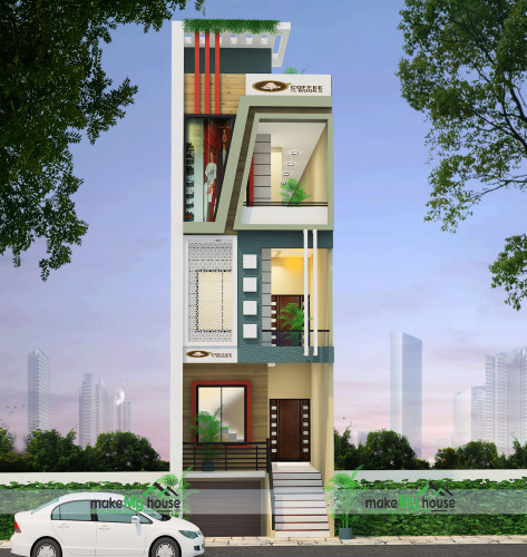 Basement With Commercial Building Architecture Design Naksha Images 3d Floor Plan Make My House Completed Project Basement With Commercial Building, How To Construct Basement In India