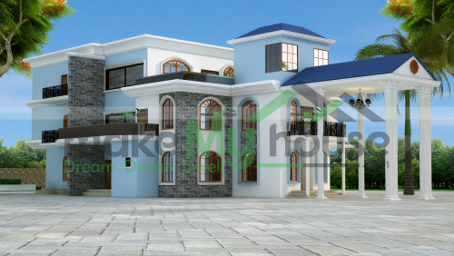 Triplex House 3d Elevation 