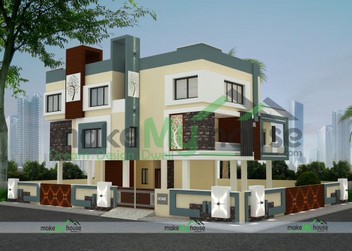 Triplex 3d Elevation 