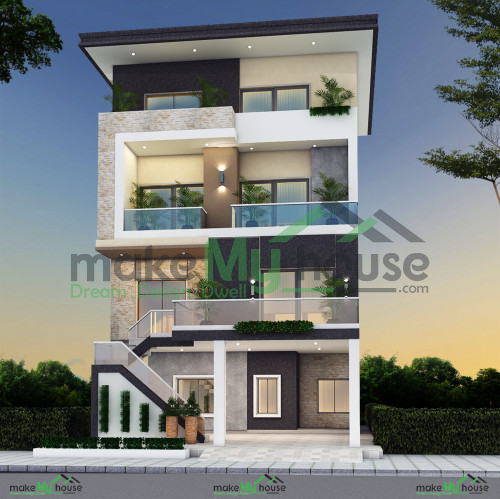 G+3 House 3d Elevation 