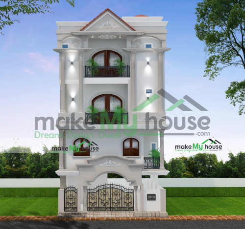 G+3 House 3d Elevation 