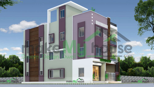 Triplex 3d Elevation 