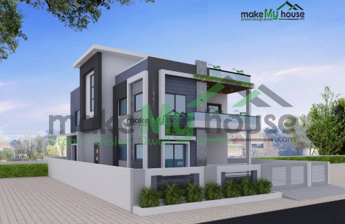 Duplex 3D Corner Elevation