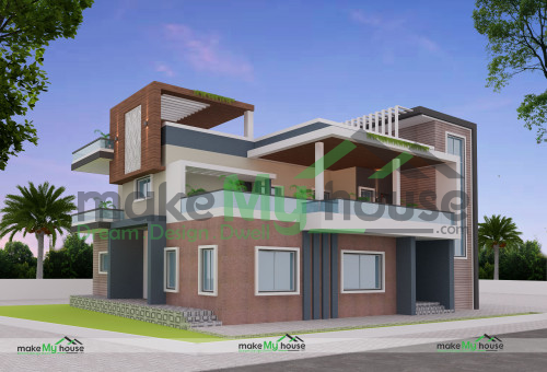 Duplex 3D Corner Elevation