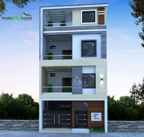 Ground Floor Parking Architecture Design Naksha Images 3d Plan Make My House Completed Project Ground Floor Parking Architecture, Ground Floor Parking House Plan