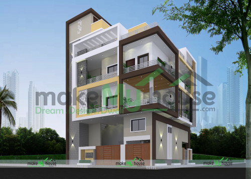 Multistory 3D Corner Elevation