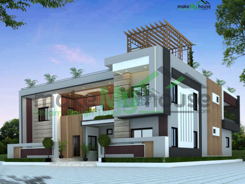 Duplex 3D Corner Elevation