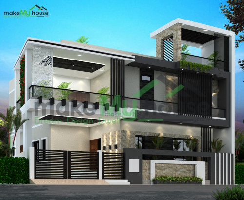 Duplex 3D Corner Elevation