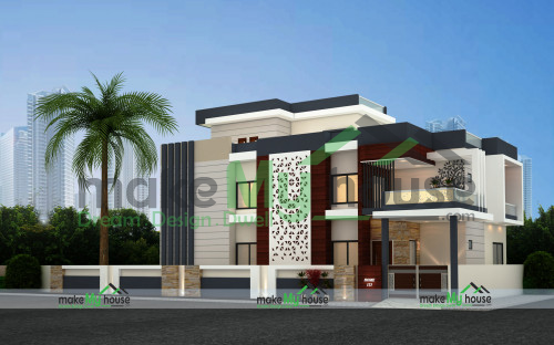 Triplex 3D Corner Elevation