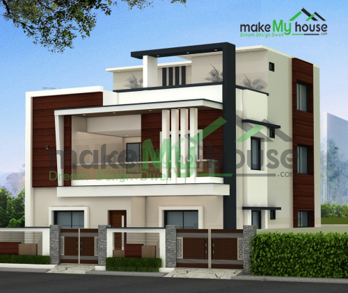 Duplex 3D Corner Elevation