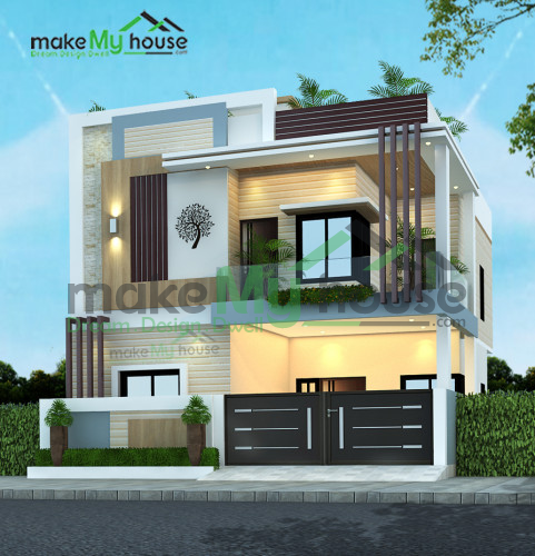 Duplex 3D Corner Elevation