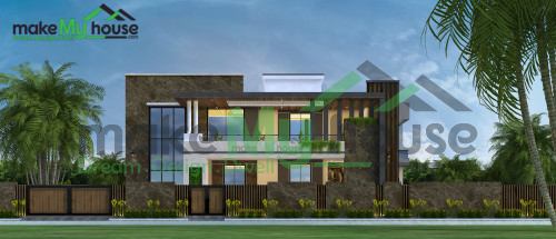 Duplex 3D Front Elevation