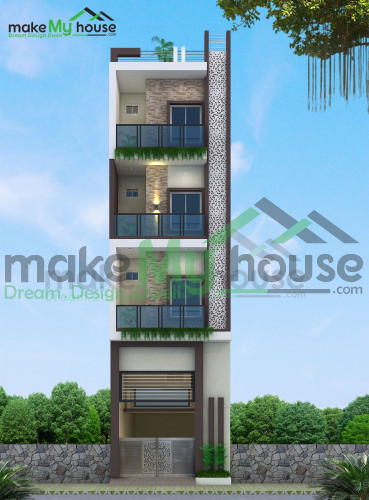 Multistory 3D Front Elevation