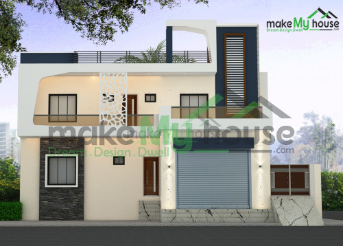 Duplex 3D Front Elevation