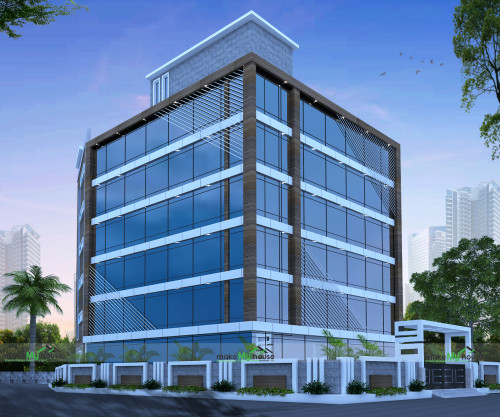 multistory commercial building elevation designs 